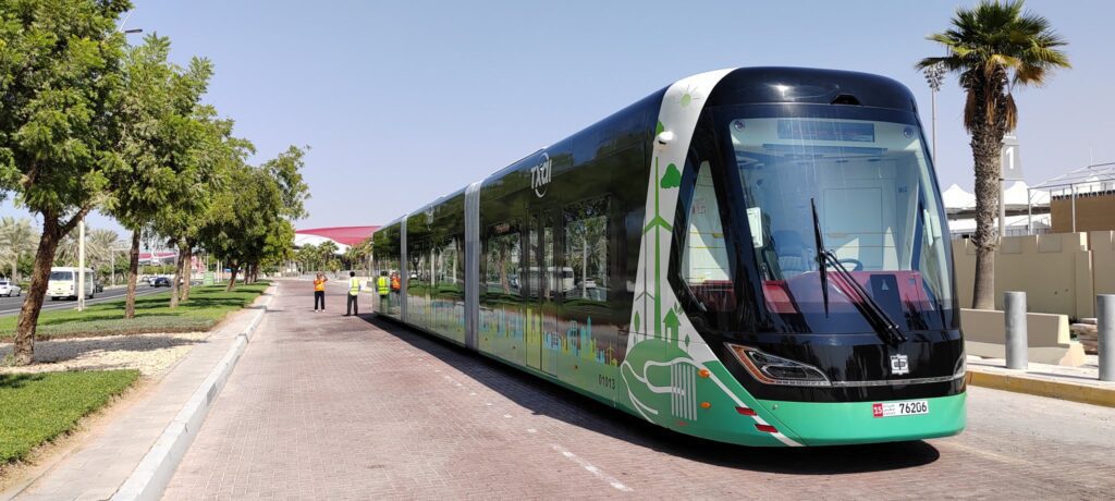 Electric bus in Abu Dhabi